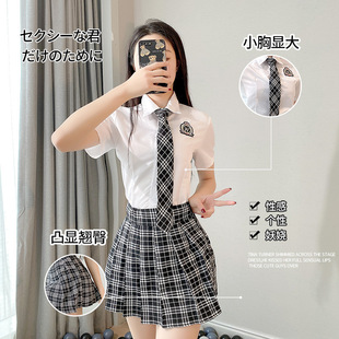 花俏欧美新款情趣内衣性感Cosplay舞台制服诱惑学生套装一件代发